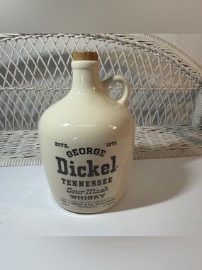 Vintage George Dickel Tennessee Sour Mash Whiskey Old No. 12 Empty Jug.